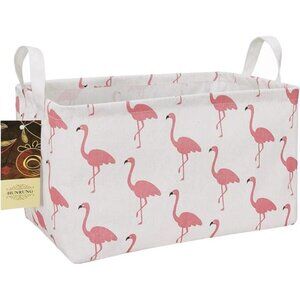 HUNRUNG Rectangle Storage Basket Cute Canvas Organizer Bin for Pet/Children